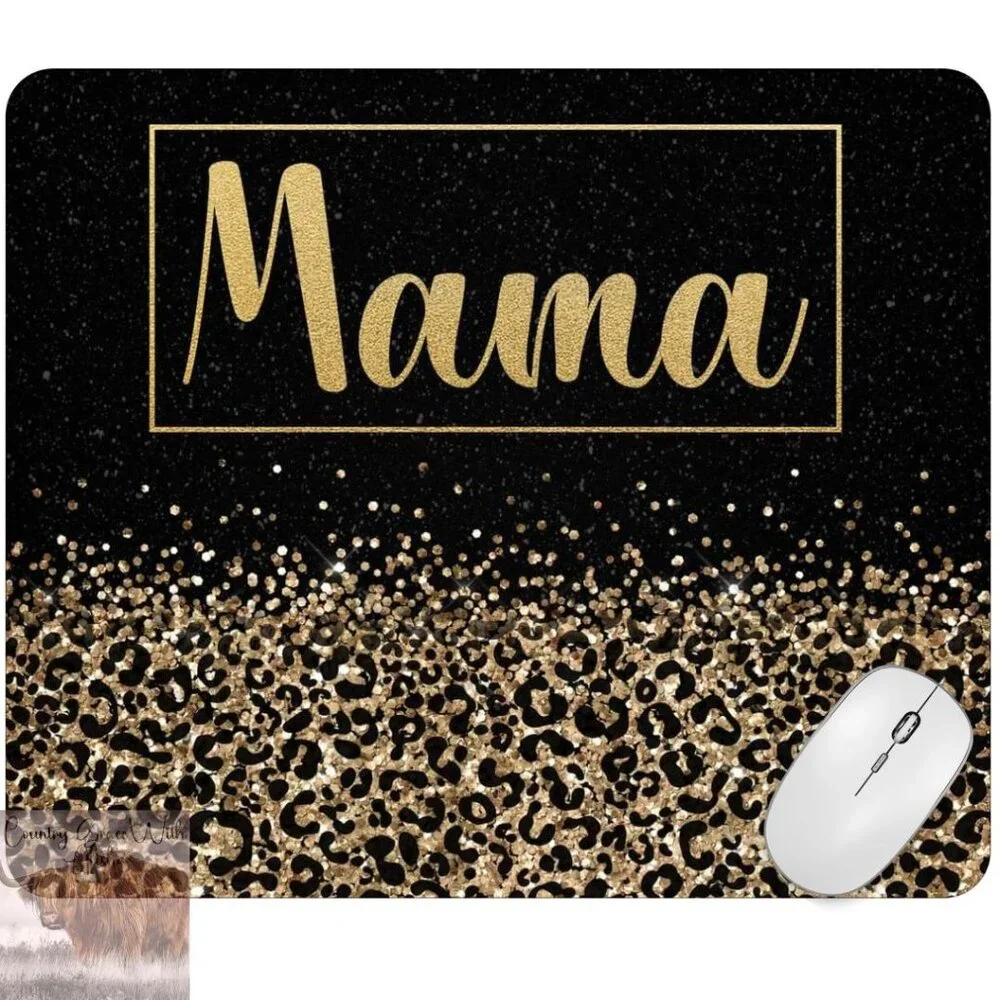 Mama Black Non Slip Custom Mouse Pad